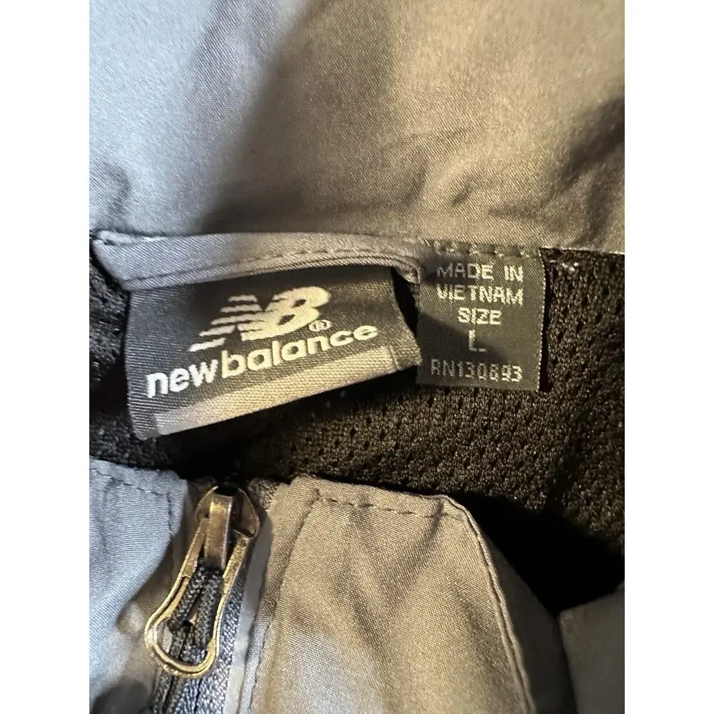NWT New Balance Men's Windbreaker Jacket Lightweight Gray Size Large